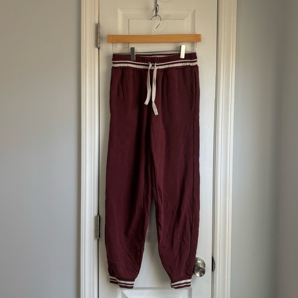 Madewell MWL Superbrushed Easygoing Sweatpants: Striped Trim Edition - Picture 2 of 4